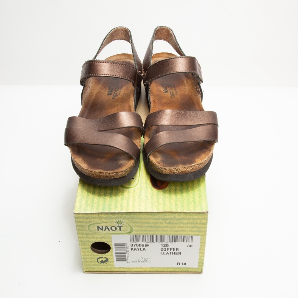 Naot Metallic Brown Leather Sandals